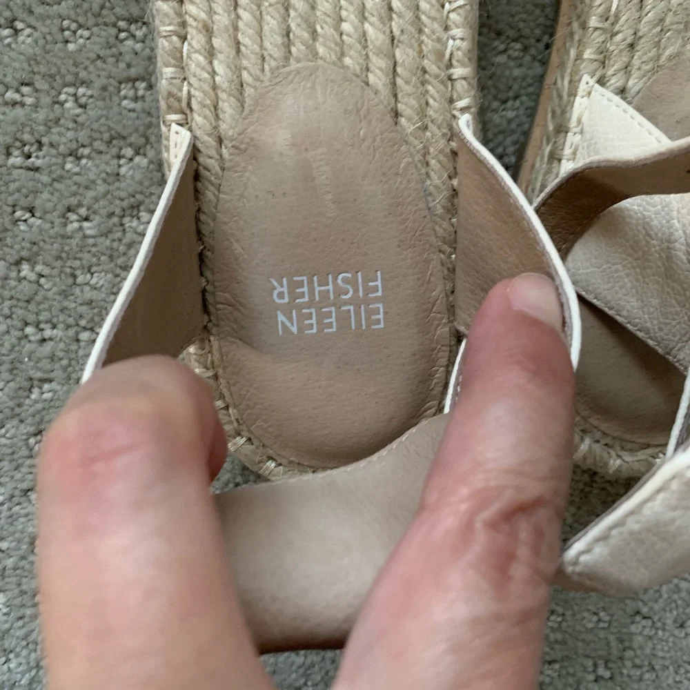 NWOT Eileen Fisher off white espadrilles size 8 - Picture 5 of 7